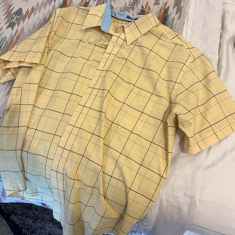 St. John's Bay Yellow Casual Button Down Shirt